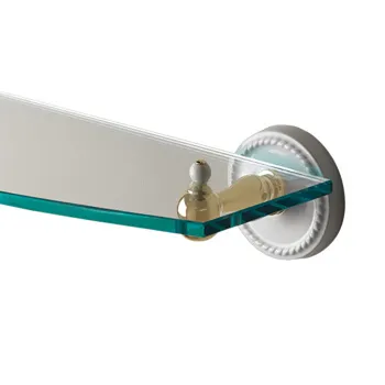 Полочка со стеклом настенная Devon&Devon Dorothy 60 держатели золото светлое/белый DOR410OT