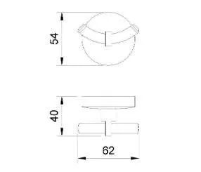 Крючок для полотенец Nofer двойной малый Monaco 16370.B