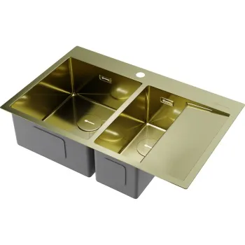 Мойка кухонная Omoikiri Akisame 78-2 LG-L светлое золото 4973087