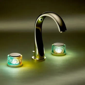 Смеситель для раковины THG Island U5B-F30-151LED soft gold