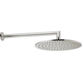 Верхний душ Cisal Shower D300 мм с настенным держателем L400 мм, никель матовый DS0136202F