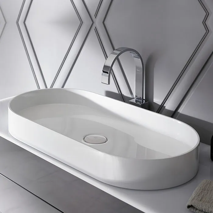 Burgbad Crono Раковина 80x40 см, без отв., накладная, цвет: белый MBA0070 C0001*0