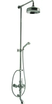 Термостатический смеситель для ванны Cisal Arcana America с душевым комплектом и верхним душем, хром AA00414021