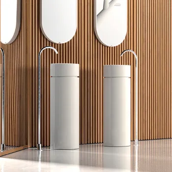 Раковина накладная круглая Kerasan Oke 30хH15, белый 554001