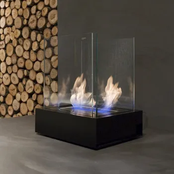 Камин Antonio Lupi Babele 40х40х55, на биоэтаноле, корпус из стали, с противопожарн стеклами и горелкой из нерж стали LAFLACA, отделка: Ruggine А0002456829