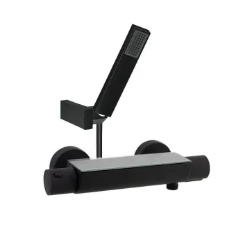 Смеситель термостатический Ramonsoler Urban Chic для душа с душевым комплектом чёрный 213401MRNM