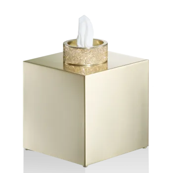 Диспенсер для салфеток Decor Walther Rocks KB 13x13x15.6 с кристаллами Swarovski&reg;, золото матовое 934482