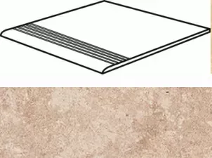 Ступени Casalgrande Padana Marte Naturale Rosa Portogallo Gradino 40х40