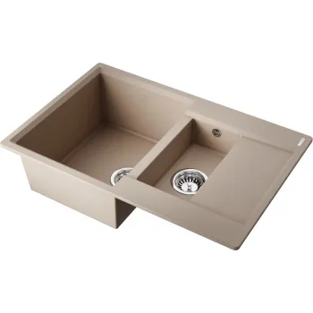 Мойка кухонная Omoikiri Daisen 78-2T-SA бежевая 4993536