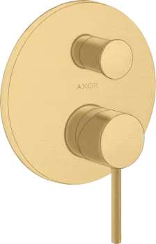 Axor Starck Смеситель для ванны, встраиваемый, с переключателем на 2 потока, цвет: шлифованное золот