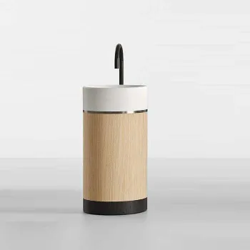 Раковина напольная Noorth Milldue Edition Roma Ii 450x880, слив в пол, основ Rovere nero, корп Mezza Fiamma, вставка Platino, раков Bianco opaco, 2017.A