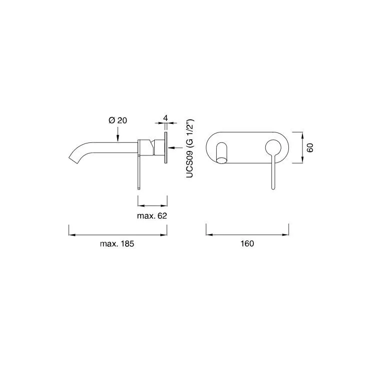 Cмеситель для ванны CEA Design Innovo INV 11 L сталь