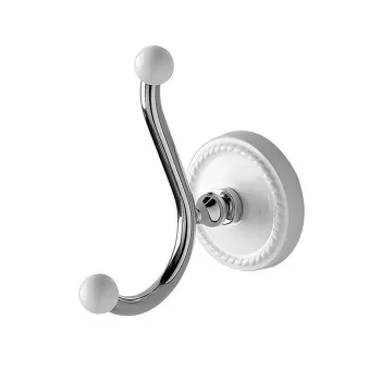 Вешалка-крючок настенный Devon&Devon Dorothy держатель хром/белый DOR413CR