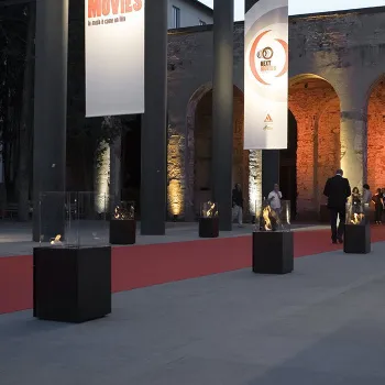 Камин Antonio Lupi Babele 40х40х91cм, на биоэтаноле, корпус из стали, с дверцей, противоп стеклами и горелкой из нерж стали LAFLACA, отделк Ruggine А0002456830