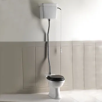 Цепочка с ручкой и рычаг для высокого бачка Devon&Devon Westminster/rose/blues белый/хром IBPCLWESCR