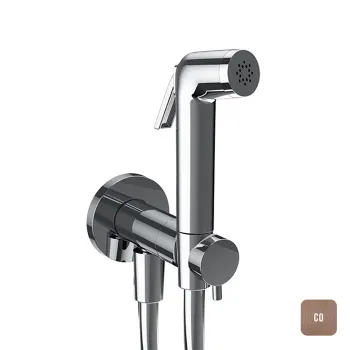 Гигиенический комплект с прогрессивным смесителем Almar без втраиваемой части, брашированная медь pvd E136009.CO