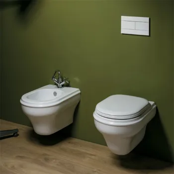 Унитаз подвесной Azzurra Charme CHVKSP000000BI/(CHA100/SOSK bi) c креплением KIT 2000 CF, белый