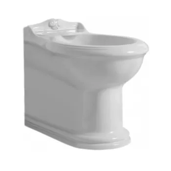 Биде напольное приставное Azzurra Jubilaeum 59x40см с 1 отв под смеситель, белый с креплением к полу JUBIT000000MBI/(JUB510 bi)*1