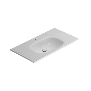 Раковина Globo T-Edge подвесная/для установки на мебель размер 96х51 см цвет BI (Bianco) BL096BI