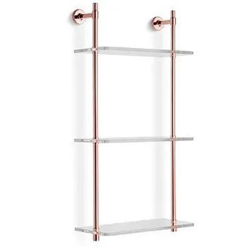 Стеллаж Bertocci Cinquecento с 3 стеклянными полками 30х62, розовое золото 11005405500