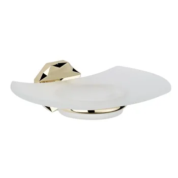 Мыльница стеклянная THG Nihal Porcelaine Ivoire U2N-F30-500 soft gold