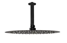 Верхний душ Ramonsoler потолочный круглый нержавеющая сталь черный BVRM300NM