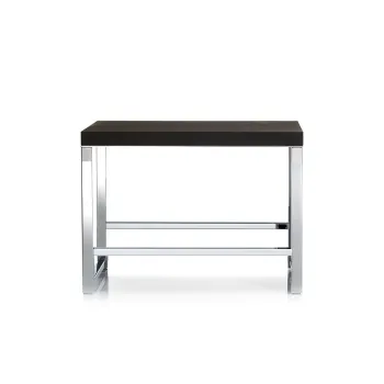 Скамейка с полкой Decor Walther Wood SO 60x30x44 сталь полированная/темный ясень 927085