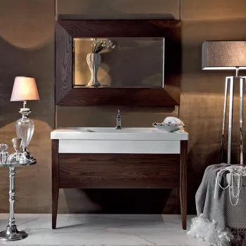 Тумба под раковину Kerasan Bentley 3932/3935, 120х50, в комплекте ножками, 2 шт, темный ясень 917347