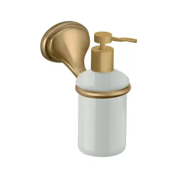 Дозатор жидкого мыла Daniel Revival Acc.B. подвесной керамика белый/бронза 63 REDI954 br 63