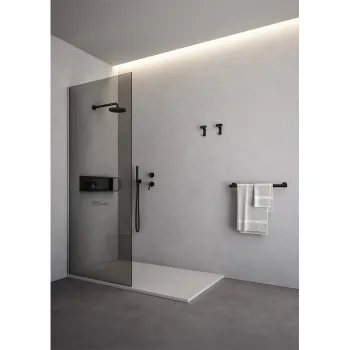 Душевая головка Agape Square, 20см, матовый черный CRUB1103RE