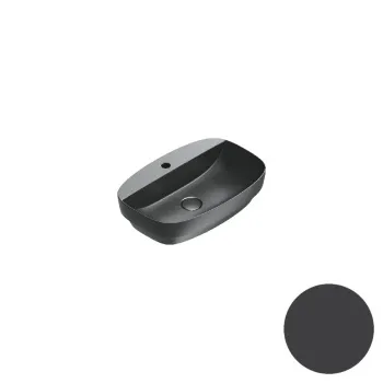 Раковина 60×40 Catalano Alvea встраиваемая с 1 отверстием Nero satinato 0625601022