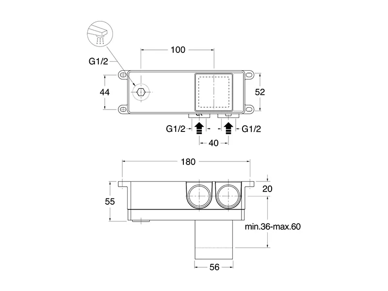Встроенная часть смесителя CRISTINA System CS20000