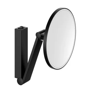Косметическое зеркало Keuco Ilook_move 21 17612379004 с подсветкой, увеличение х5, черный матовый