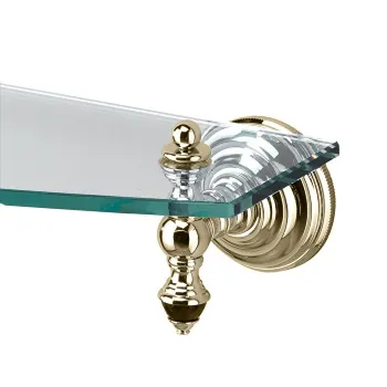 Полочка стеклянная Devon&Devon Black Diamond 60 стекло прозрачное светлое золото BLKD510OT