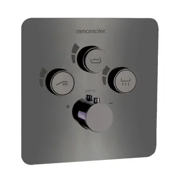 Смеситель для душа Ramonsoler RS-Smart встраиваемый термостатический на 3 выхода графит 85T301SGR