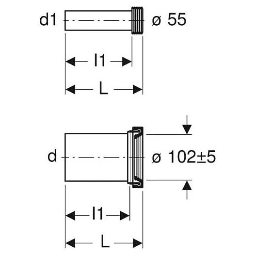 Соединительный комплект для подвесного унитаза Geberit 152.426.46.1 белый