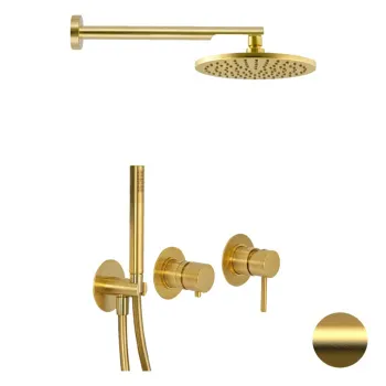 Душевая система Remer X-style золото брашированное (BG) X96S02OBG