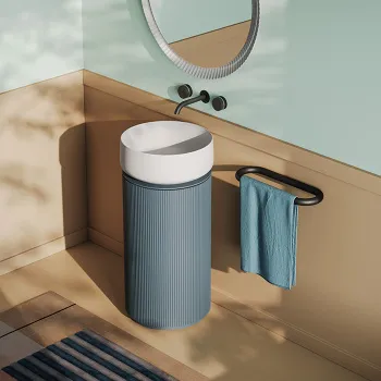 Тумба с раковиной Artceram Opera 72х40, напольная, 1 дверка, peacock ACM042 57