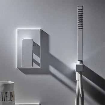 Смеситель для душа Fima Carlo Frattini Fit на 1 источник, встраиваемый (внешняя часть), белый матовый F3389X1BS