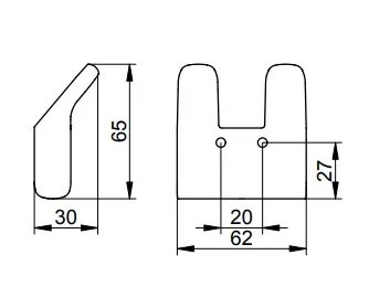 Крючок Keuco Moll 12713290000 двойной, красное золото шлифованное