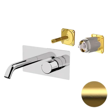 Смеситель для раковины Daniel Trilogy TG632KBDP золото брашированное