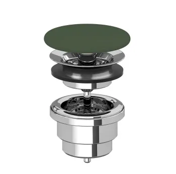 Донный клапан для раковины Cielo PIL01 AG зеленый/хром