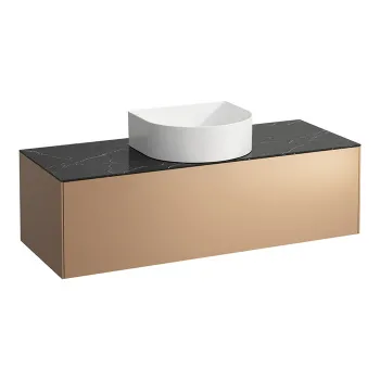 Laufen SONAR шкафчик под раковину, 1175х455х340 мм, 1 ящик, с отв.в центре,  для 812340, 812341, 812342, 812343, медь и черный мрамор