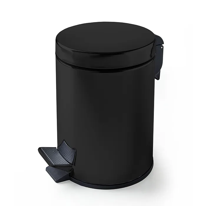 3SC Metal Tonda Ведро 5 л. 22,5x30,5xh33,5 см, с педалью, с крышкой и механизмом softclose, цвет: черный матовый MET65ANO