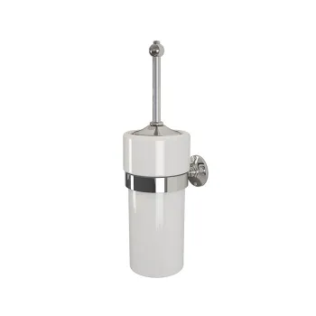 Ерш для унитаза подвесной Devon&Devon Cavendish колба - керамика белая держателя хром WM12CR