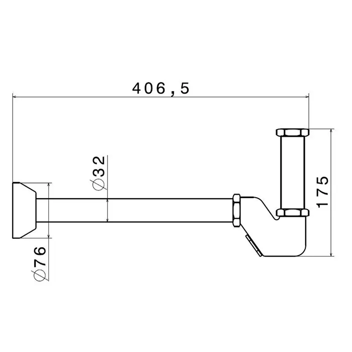 Сифон для раковины с декоративной накладкой Kerama Marazzi черный матовый 212KM.01.093