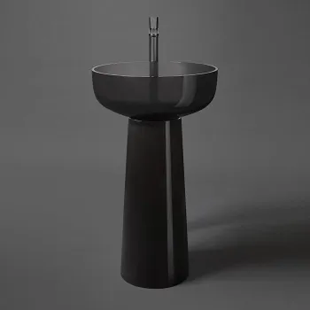 Раковина на пьедестале Antonio Lupi Albume 48х65, без отв., Cristalmood, Fume А0002423363