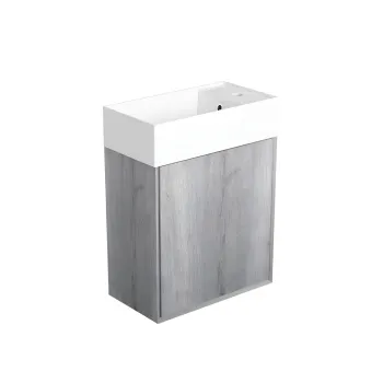 Тумба под раковину подвесная Simas Agile AGM50 BIANCO MATT/ BARRIQUE 50x 52 см коричневый