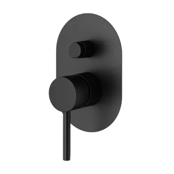 Смеситель для душа Plumberia Selection Ixo 2 вых., накладка овал 100х150, черн.матов., XO1001NO