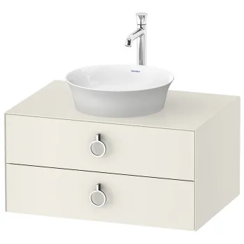 Duravit White Tulip  Тумбочка подвесная, 408x800x550 мм, 2 ящика с ручкой, цвет: Nordic White HighGloss